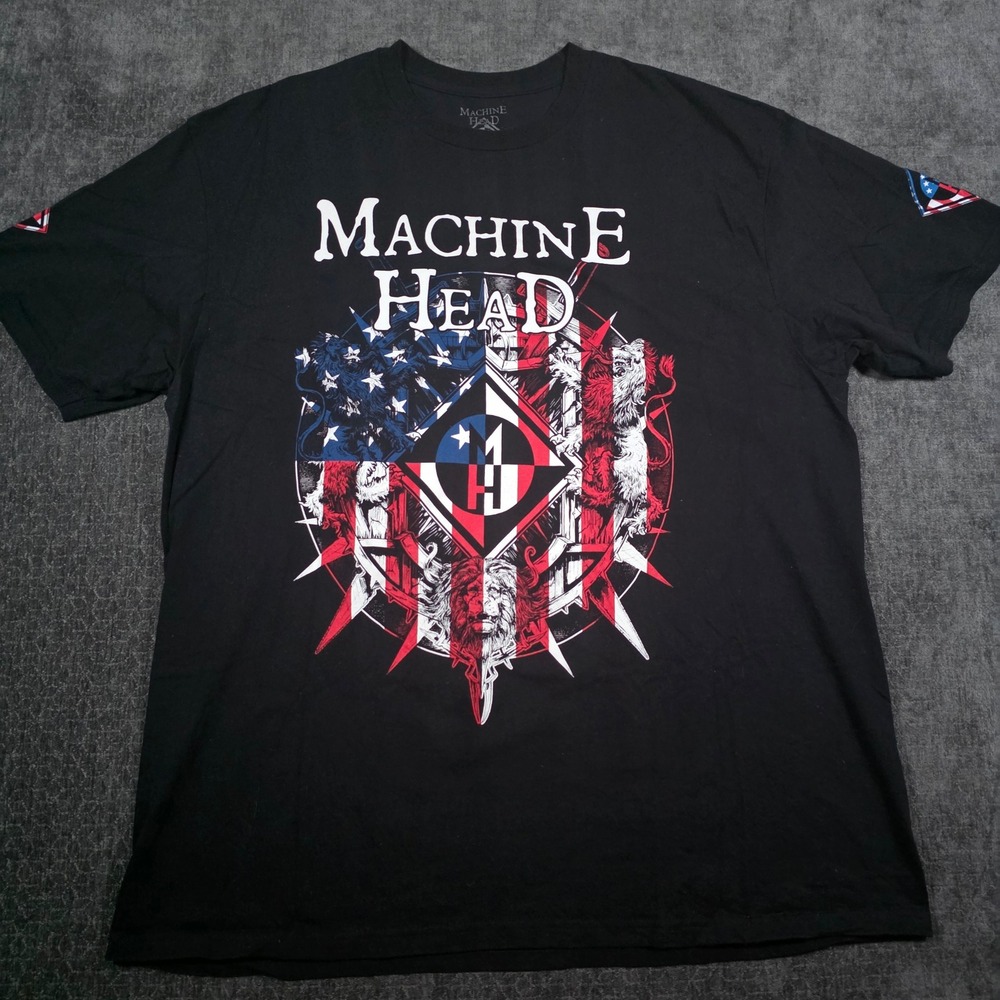Machine Head Slaughter The Martour 2024 US Tour T-Shirt Black XXL 2XL Metal Punk